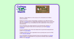 Desktop Screenshot of collegematrix.net