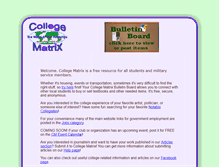 Tablet Screenshot of collegematrix.net